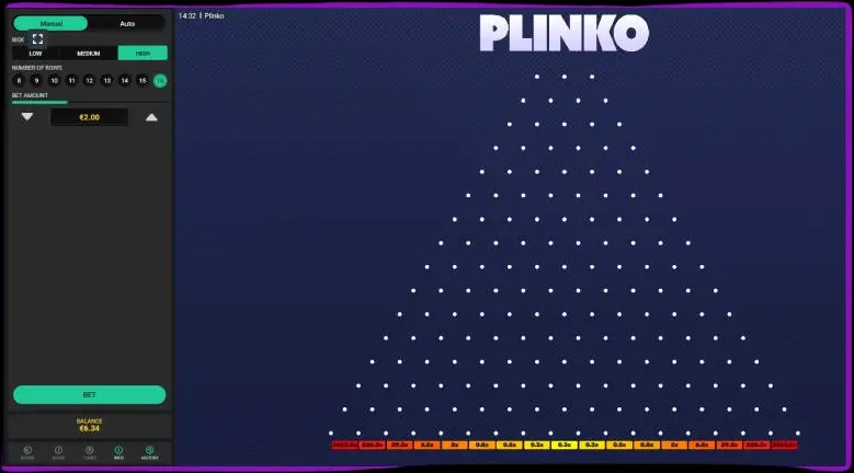Plinko di Betsoft